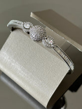 Beautiful AD Gold Tone Multi Stone Lock Type Bracelet