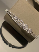 Elegant Openable Silver AD Stone Bracelet Design