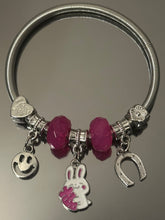 Charm bracelet silver-plated and made of titanium steel