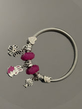 Charm bracelet silver-plated and made of titanium steel