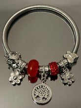 Charm bracelet silver-plated and made of titanium steel