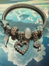 Charm bracelet silver-plated and made of titanium steel