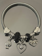 Charm bracelet silver-plated and made of titanium steel