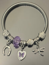 Charm bracelet silver-plated and made of titanium steel