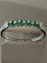 2.6 Size Stylish White Zircon Tone Gold-Plated Lock-Open Bracelet for Girls