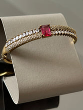 Stunning Gold Tone Multi Stone Lock Type Bracelet