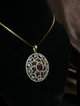 American Diamond CZ Pendent Locket Set |