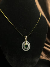 CZs based Green AD Pendent Locket Set |