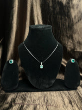 Minimalist CZs AD pendant locket set