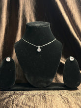 Minimalist CZs AD pendant locket set