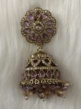 Elegant Uncut Kundan Earrings with Tikka Set