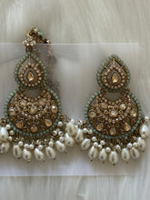 Pearl Earrings with Tikka Set