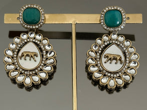 Kundan Polki Earrings Set