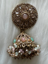 Antique multicolored Kundan polki Earrings | Pearl drop earrings | Indian Jewelry