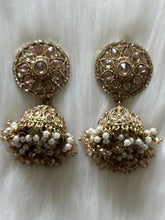 Antique multicolored Kundan polki Earrings | Pearl drop earrings | Indian Jewelry