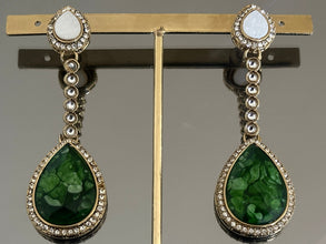 Kundan Moissanite AD Earrings Set