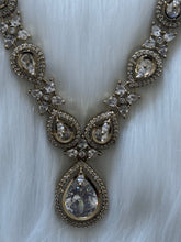 Victorian Style Kundan AD Necklace with Earrings | Wedding Jewelry